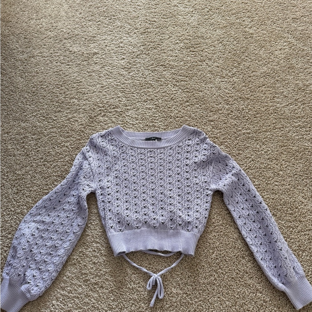 Lulu's Light Purple Knit Sweater